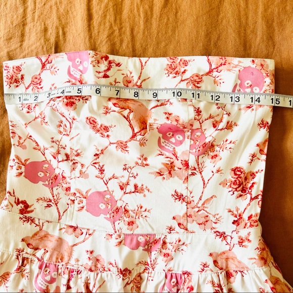 NWT Betsey Johnson Skull Cherubs Toile Dress US 4 - Picture 11 of 14